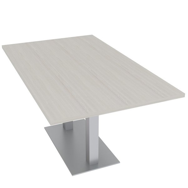 Skutchi Designs 6 Person Conference Table Metal Base, Rectangular Table, Harmony Series, 5X3, Sea Salt HAR-REC-36x60-DOU-XD1026